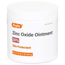 Rugby Zinc Oxide Ointment – 1 LB Jar – Diaper Rash & Skin Protectant Cream