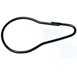 Black Shower Curtain Rings Metal Hooks Ring (24 Pack) Rustproof for Bathroom Shower Rod