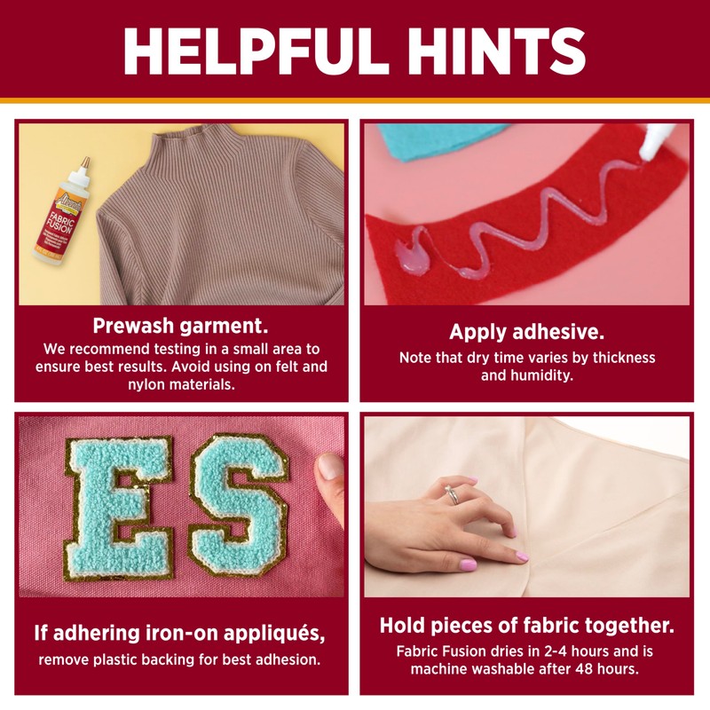 Aleene's Fabric Fusion Glue 4 oz, Permanent and Washable Adhesive,