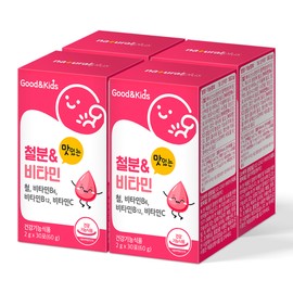 Good & Kids Delicious Iron Vitamins for Infants, Children, Elementary School Students, 4 Months Worth / 굿앤키즈 맛있는 철분 비타민 키즈 유아 아이 초등학생 아기 4개월분