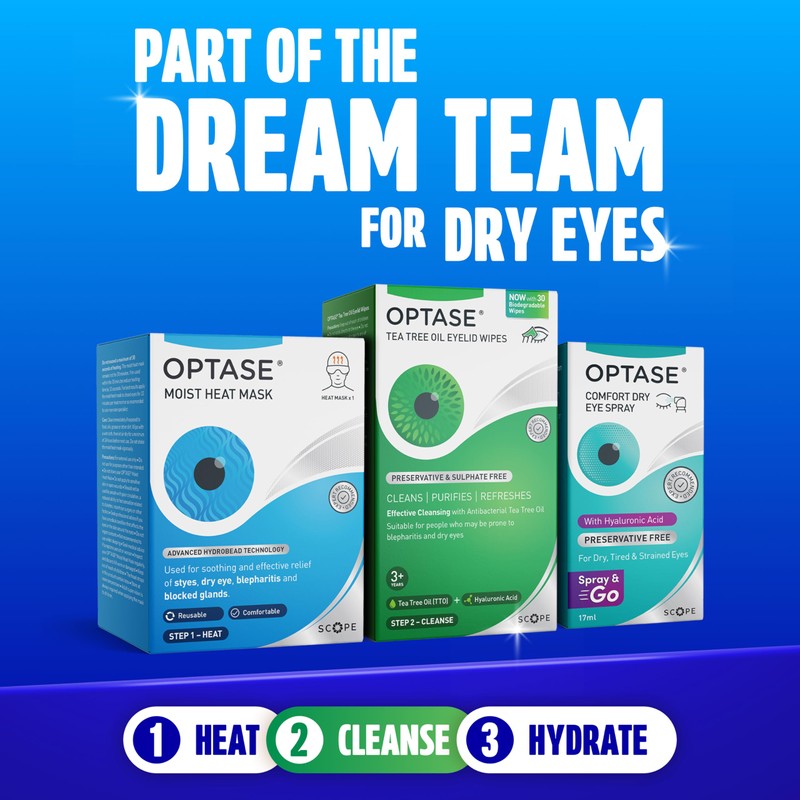 Optase Tea Tree Oil Eyelid Wipes – Cleanses, Purifies, and