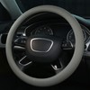 ALEMODR Custom Car Steering Wheel Cover for Toyota,Gray Premium Leather