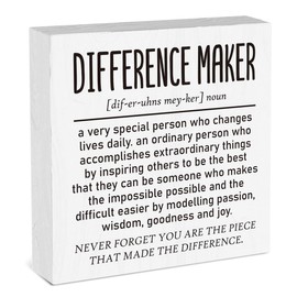 Difference Maker Gift for Manager Employee Teacher Nurse Boss Difference Maker Definition for Office Desk Decor Thank You Gifts for Women Men 5 X 5 Inch