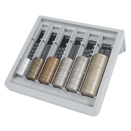 Carl CX-004-D Office Machine, Coin Counter, Made in Japan, Currency Exchange, Checkout Tightening, 50 Sheets Each, Gray