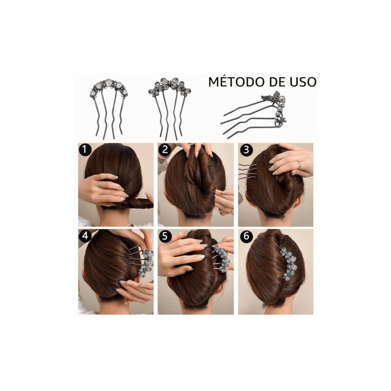 3 Piezas pasadores para cabello mujer