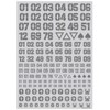 Haikyu Parts DZN-GRE DZ Number Decal, Gray, 1 Piece, Plastic