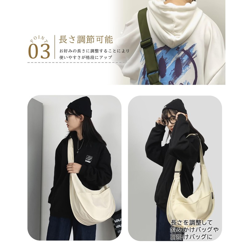 Raizm 【Lightweight and Large Capacity】Shoulder Bag Messenger Bag Men's Women's