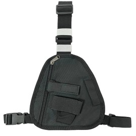 WINDINGTOK Walkie Talkie Triangle Chest Bag Multi-Use Small Radio Pouch Radio Antenna Protection Pouch Rescue Outdoor Sports with Radio Pocket and Zipper Bag Nylon, Black, Practical