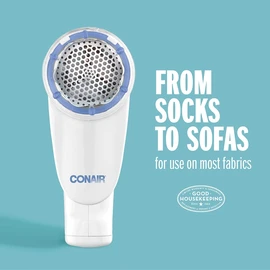 Conair Fabric Shaver &Lint Remover Battery Operated Portable Fabric Shaver White