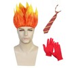 Cosplay Wigs for Men Halloween Male Wig (Anger Orange)