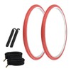 PRO+ Pair of Bicycle TIRE 700 X 35 Red/Red SIDEWALL