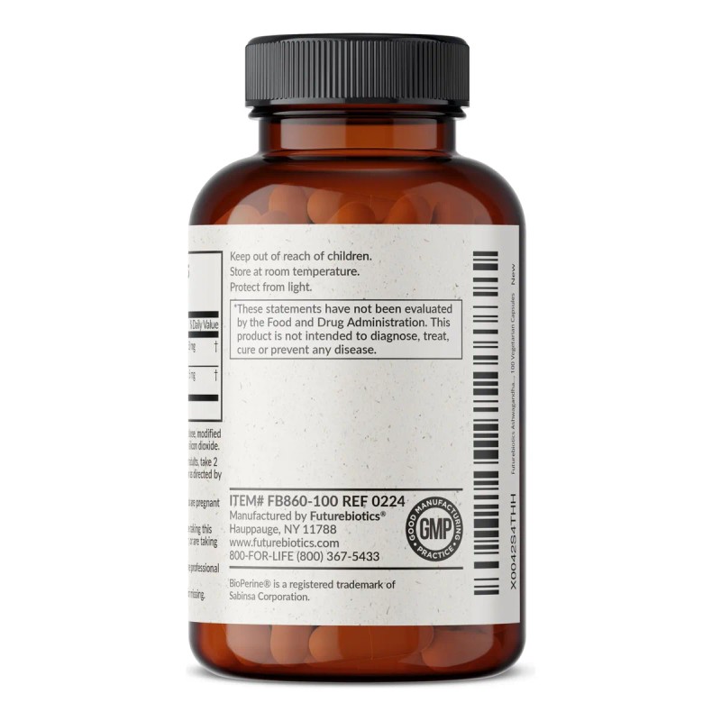 Ashwagandha Futurebiotics Extra Strength 150mg 100 Cápsulas