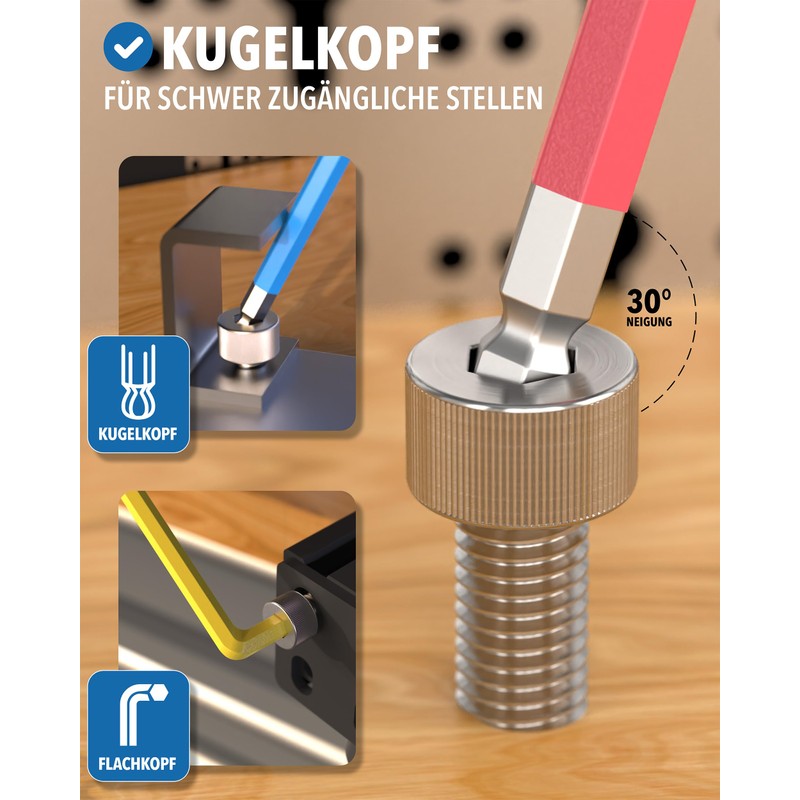 STONE REEF Allen Key Set 13 Pieces [incl. Ball Head]