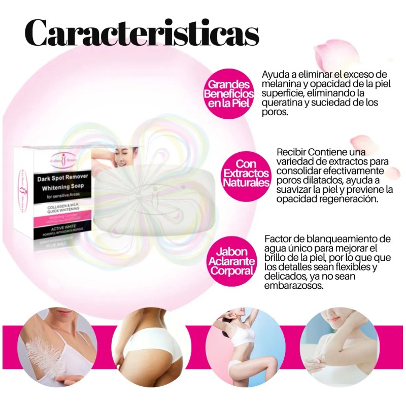 Kit Crema Aclarante Jabón Colágeno Leche Aichun