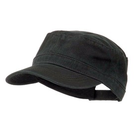 Otto Adjustable Work Cap, SUPERIOR GARMENT WASHED COTTON MILITARY OTTO FREE, Black