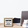 Caution Overstimulated Signs, Office Decor Wooden Plaque Sign, Funny Office