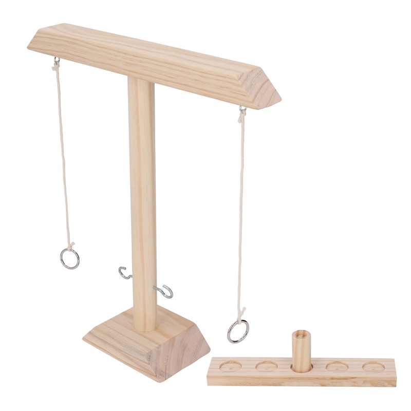 Hook and Ring Game Beautiful Wooden Interactive Desktop Toss Game