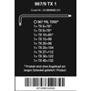 Wera 967 PKL TORX® Ball-end BlackLaser L-key set in a