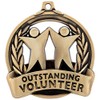 Crown Awards Outstanding Volunteer Medals -2" and 5 Per Pack-Great