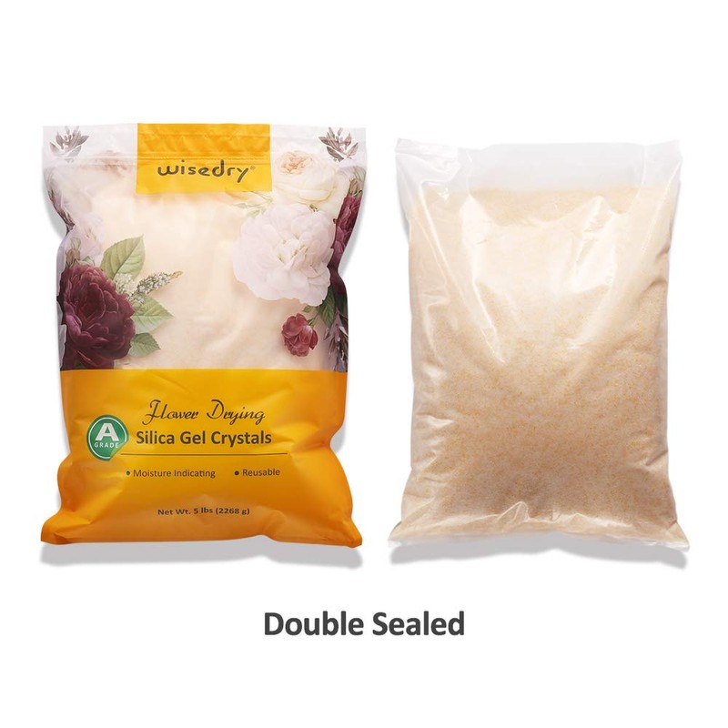 wisedry 5 LBS Silica Gel Flower Drying Crystals with Sealed