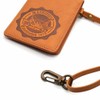 Wachifudo Dayan Cat Dayan Genuine Leather Vertical Folding Pass Case,