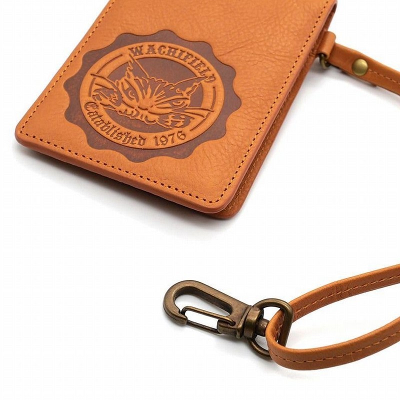 Wachifudo Dayan Cat Dayan Genuine Leather Vertical Folding Pass Case,