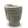 Designer Stone Buddha Head Planter-Solid Stone, with Drainage, Sealed for
