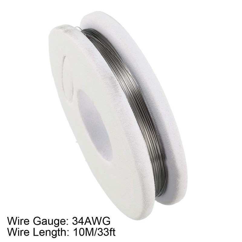 sourcing map 0.15 mm 34AWG Super Fine Heating Wire FeCrAl