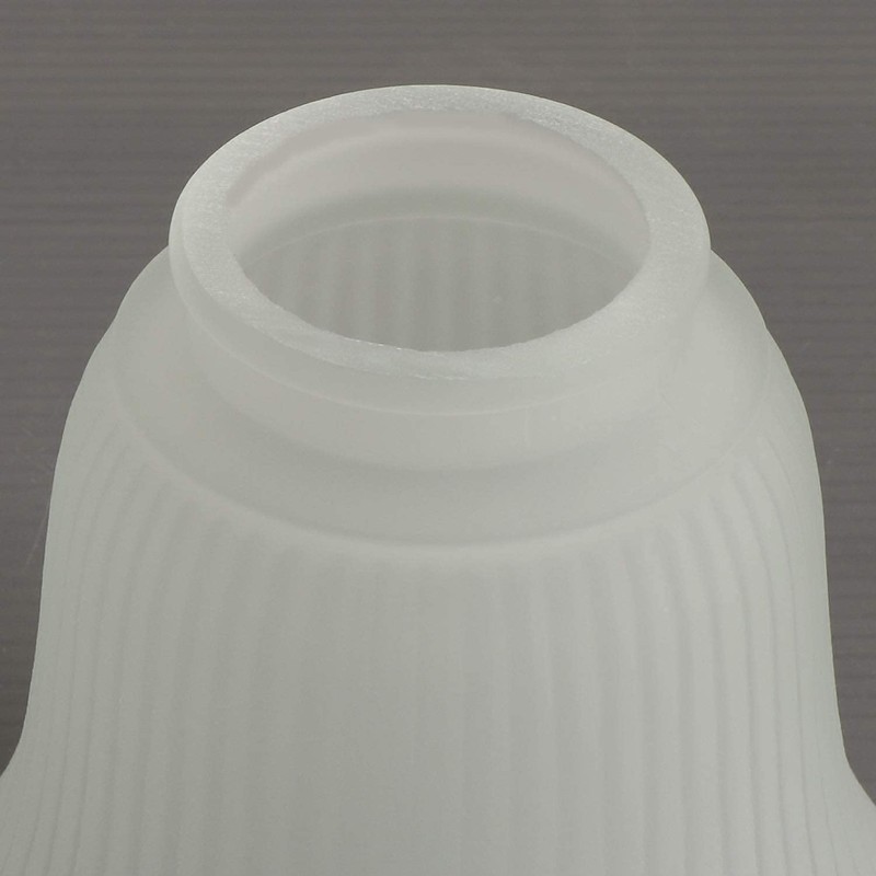 Anmire 2 Pack Frosted Ribbed Glass Shade, Bell Shaped Light