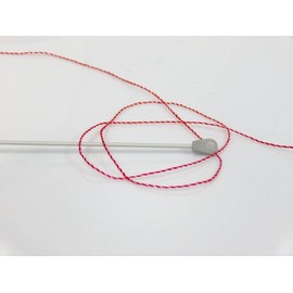 Daphne Metallic Cotton Crochet Thread Red with Silver - 295 Yards