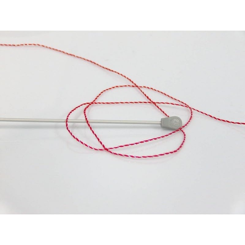 Daphne Metallic Cotton Crochet Thread Red with Silver - 295