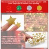 Coicok 12 Bögen Aufkleber Glitzer Weihnachten Sterne Selbstklebend Weihnachten Sticker