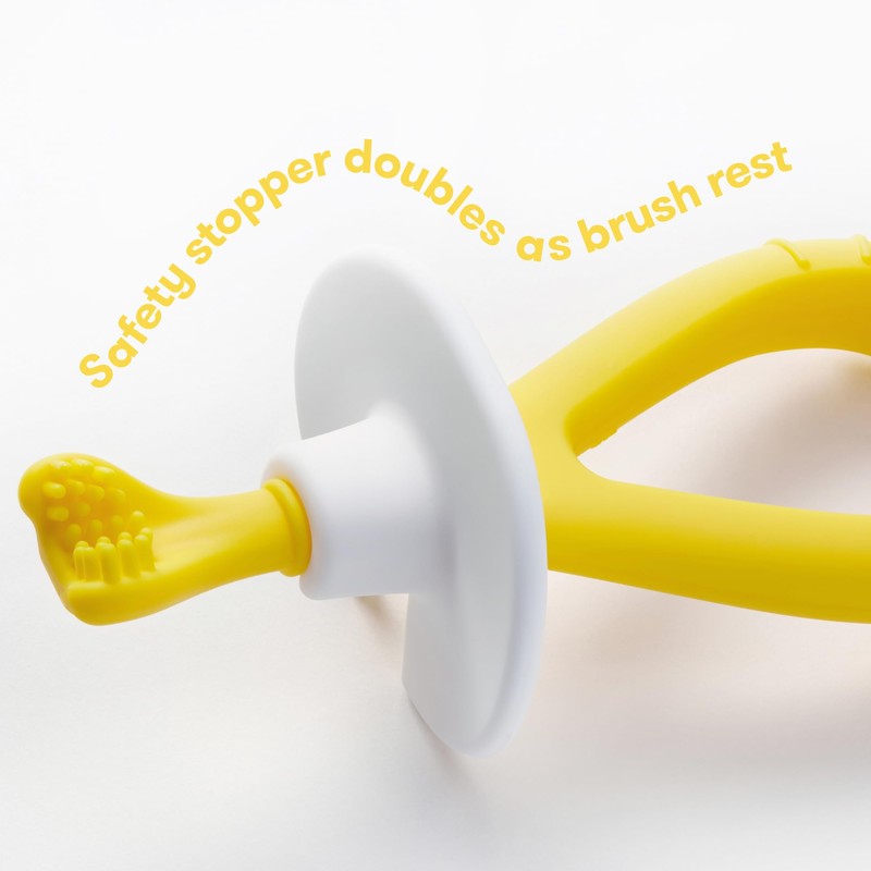 Frida Baby Training Toothbrush for Babies with Soft Silicone Bristles,
