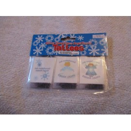 Glitter Snowflake Angel Kisses Tattoos, 36 pc(s)