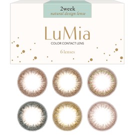 ルミア(LuMia) 2week カラコン カラー コンタクト レンズ 6枚入 ヌーディーブラウン ±0.00