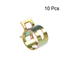 uxcell Spring Band Type Clamp 13mm Inner Dia Fit 13.5-14.2mm OD Hose Fuel Line Silicone Tube Clips Clamp Color-zinc Manganese Steel 10Pcs