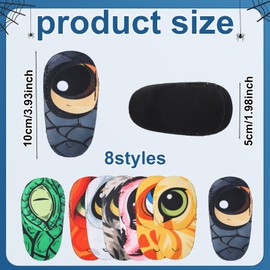 Penitue 8pcs Kids Right Eye Patches for Glasses, Eyepatches for Lazy Eyes Amblyopia and Strabismus Cute Colorful Design Breathable Soft Eye Covers Children Toddlers