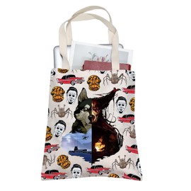 TOBGBE Retro Style 80s Movie Merchandise Horror Film Inspired Tote Bag Classic Film Lover Gifts (Thing Tote)