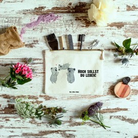 Mr. & Mrs. Panda Koala Make-Up Bag Celebrate Yourself, White, M, Hand Drawn