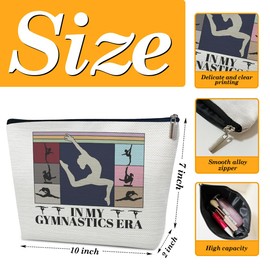 Ythuil Gymnast Gifts Makeup Bag, In My Gymnastics Era Cosmetic Bag for Purse, Thank You, Birthday, Graduation Gifts for Women Sister Teen Girls, Athletics Stuff