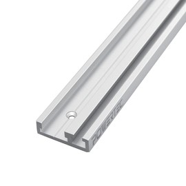 POWERTEC 71359 Aluminum Combo T-Track Miter Track for Woodworking | 32” Dual Track Rail, Aluminum Grey