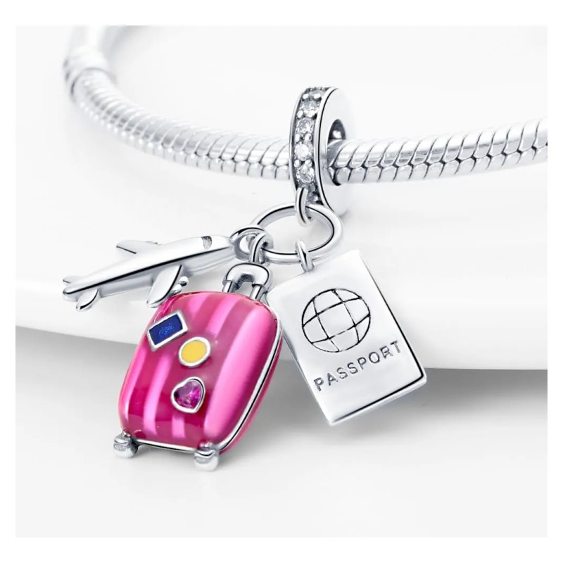 Dije Viajes En Airplane De Plata 925 Premium Charm 1