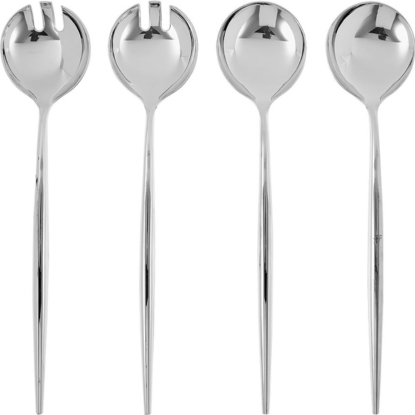Novelty Servware Silver Plastic Serving Set - Includes: 2 Serving