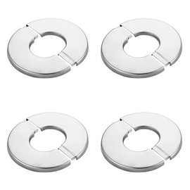 Tucireat Set of 4 Pipe Cover Heating Pipe Floor Radiator Pipe Cover Decorative Pipe Cover Radiator Cover Wall Cover Stainless Steel Cover