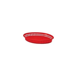 Tablecraft Red 12-3/4" Oval Texas Platter Basket