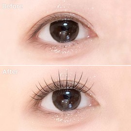 Winkii No Glue Eyelash Natural Point Eyelash Pogeunssum 9-11mm Full No Need for Glue 80 Hairs Large Capacity, Transparent Line, 1 Piece