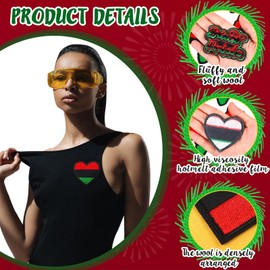 Xunyee 90 Pcs Black History Month Iron on Patch Fist up Embroidered Iron on Patch Heart African Flag Black History Patches for Backpacks Jeans Jackets Shirts Clothing