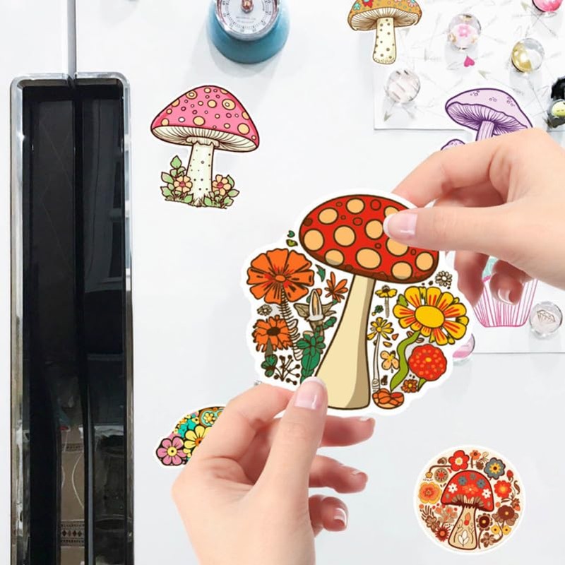 2 Sets Cute Mushroom Fridge Magnets Decorative Kitchen Magnets for