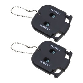 SING F LTD 2pcs 2 Players Shot Counter Golf Score Indicator Digits Mini Square Golf Score Counters Golf Scorekeeper Golf Count with Chain Convenient for Golf Scorekeeper
