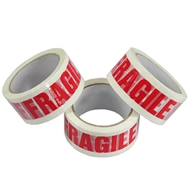 Triplast 48 mm x 66 m Fragile Printed Low Noise Parcel Packing Tape (Pack of 3)